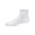 thumbnail image 1 of MeMoi Kids' 3 Pair Pack Mid Cut Cotton Blend Socks, 7-8, White, 1 of 12