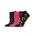 thumbnail image 1 of MeMoi Women's 3 Pair Pack Cocktails Bamboo Blend Low-Cut Socks - Womens - Female, One Size, Black, 1 of 2