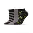 thumbnail image 1 of MeMoi Women's 3 Pair Pack Turtles Bamboo Blend Low-Cut Socks - Womens - Female, One Size, Black, 1 of 2