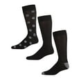 thumbnail image 1 of MeMoi Men's 3 Pair Pack Super Soft Allover Polka Dot Crew Socks - Mens - Male (13-15, Black-Gray), 1 of 7