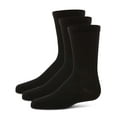 thumbnail image 1 of MeMoi Boys' 3 Pair Pack Ribbed Cotton Blend Crew Sport Socks - Boys - Male, 12-14, Black, 1 of 4
