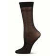 thumbnail image 1 of MeMoi 3 Pair Women's Sheer Dot and Opaque Solid Trouser Socks - Womens - Female, One Size, Black-Black-Black, 1 of 4
