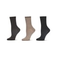thumbnail image 1 of MeMoi Women's 6 Pair Pack Basic Rib/Flat Knit/Cable Crew Socks - Womens - Female, 9-11, Khaki-Brown-Black, 1 of 11