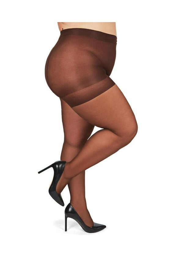 Women's Curvy All Day Sheer Control Top Pantyhose - Womens - Female (Queen Petite, French Coffee)