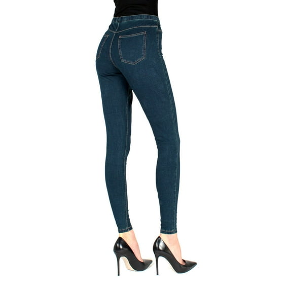 MeMoi Women's Alta Denim Jean High Waist Leggings - Womens - Female