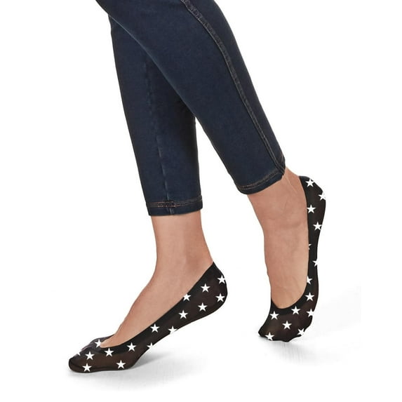 MeMoi Women's 3 Pair Pack Americana Fine Edge No-Show Liners - Womens - Female, 9-11, Navy