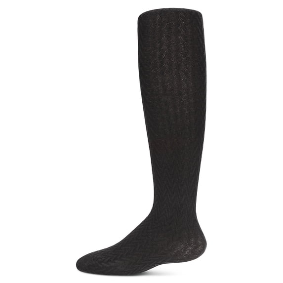 MeMoi Arrow Opaque Cotton Tights - Girls - Female, 12-14, Black