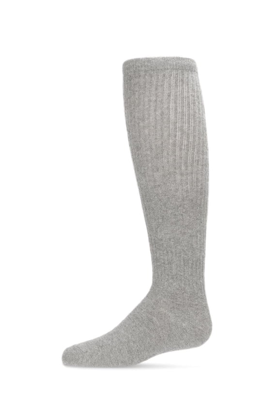 Athletic Ribbed Cotton Blend Knee High Sock - Girls - Female, 8-9, Lt Gray Heather