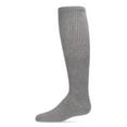 thumbnail image 1 of MeMoi  Athletic Ribbed Cotton Blend Knee High Sock - Girls - Female, 7-8, Med Gray Heather, 1 of 8