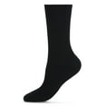 thumbnail image 1 of MeMoi Women's 2 Pair Pack Bamboo Blend Flat Ribbed Crew Socks - Womens - Female, 9-11, Black, 1 of 3