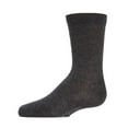 thumbnail image 1 of MeMoi Kids' Basic Cotton Blend Crew Socks, 12, Dark Gray, 1 of 12