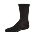 thumbnail image 1 of MeMoi Kids' Basic Cotton Blend Crew Socks, 10, Black, 1 of 12