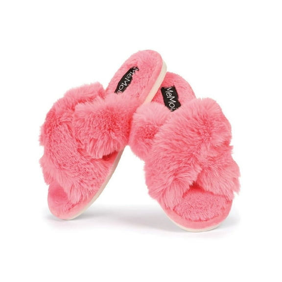 MeMoi Women's Beverly Faux Fur Memory Foam Plush Slipper - Womens - Female