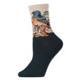 thumbnail image 1 of MeMoi Bird Limited Edition Art Crew Socks | Fun Socks for Women One Size / Taupe, 1 of 3