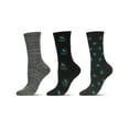 thumbnail image 1 of MeMoi Women's 3 Pair Pack Birds Rayon From Bamboo Crew Socks - Womens - Female, 9-11, Black, 1 of 3