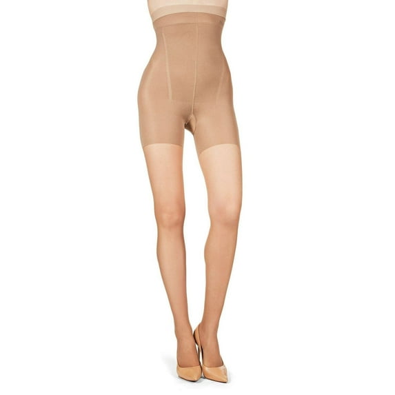 MeMoi BodySmootHers High Waisted Super Shaper Sheer Tights - Womens - Female, Q2, Honey