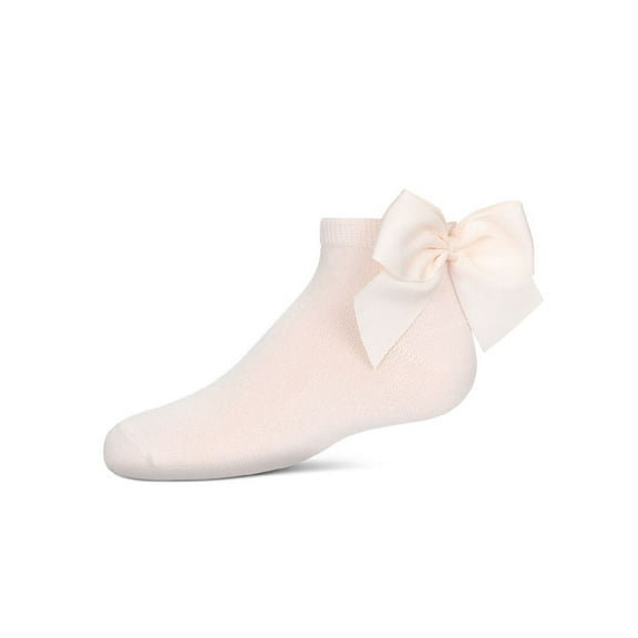 MeMoi Girls Bow-on-Back Cotton-Rich Anklet Sock - Girls - Female, 2, Pink