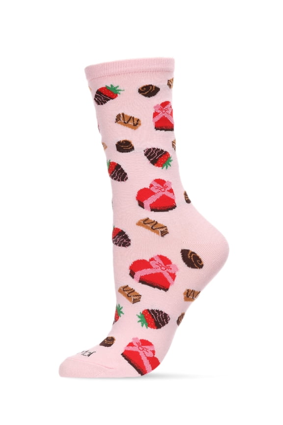 Box Of Chocolates Bamboo Blend Crew Socks - Mens - Male