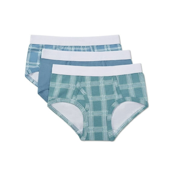 MeMoi Boys' 3 Pair Pack Plaid Multi Briefs - Boys - Male