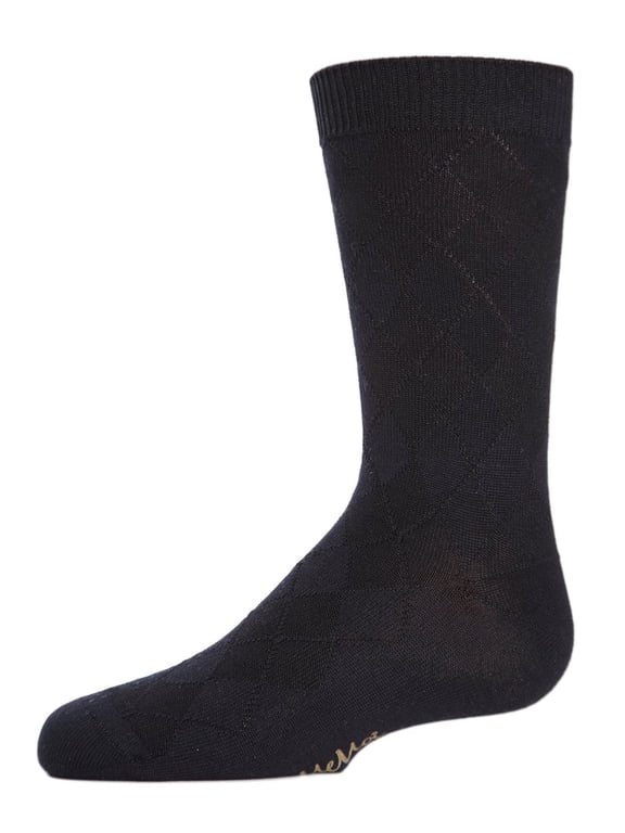 Boys' Awesome Argyle Crew Socks - Boys - Male, 2, Black