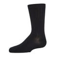 thumbnail image 1 of MeMoi Boys' Essential Ribbed Mercerized Cotton Crew Socks - Boys - Male, 12, Black, 1 of 2
