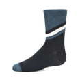 thumbnail image 1 of MeMoi Boys' Geometric Diagonal Stripe Crew Socks - Boys - Male, 10-12, Navy, 1 of 7