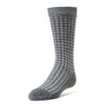 thumbnail image 1 of MeMoi Boys' Houndstooth Mercerized Cotton Dress Socks - Boys - Male, 7-8, Charcoal, 1 of 7