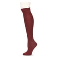 thumbnail image 1 of MeMoi Braided Tracks Over The Knee Warm Combed Cotton Socks - Womens - Female (One Size, Fired Brick), 1 of 3