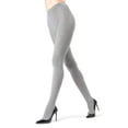 thumbnail image 1 of MeMoi Women's Brooklyn Flat Knit Cotton Blend Sweater Tights - Womens - Female, XS-S, Medium Gray, 1 of 12