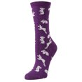 thumbnail image 1 of MeMoi Women's Bunny Hop Bamboo Blend Novelty Crew Socks - Womens - Female, 9-11, Black, 1 of 2