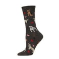 thumbnail image 1 of MeMoi Canine Friends Bamboo Blend Crew Sock - Womens - Female, 9-11, Legion Blue, 1 of 6