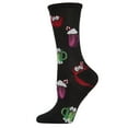 thumbnail image 1 of MeMoi Women's Christmas Cuppa Festive Crew Socks - Womens - Female, 1 of 2