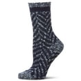 thumbnail image 1 of MeMoi Women's Classic Chevron Warm & Cozy Cotton Blend Crew Sock - Womens - Female, One Size, Charcoal Gray, 1 of 2