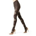 thumbnail image 1 of MeMoi Classic Large-Print Argyle Sweater Tights - Womens - Female, 1X-2X, Brown Heather, 1 of 12