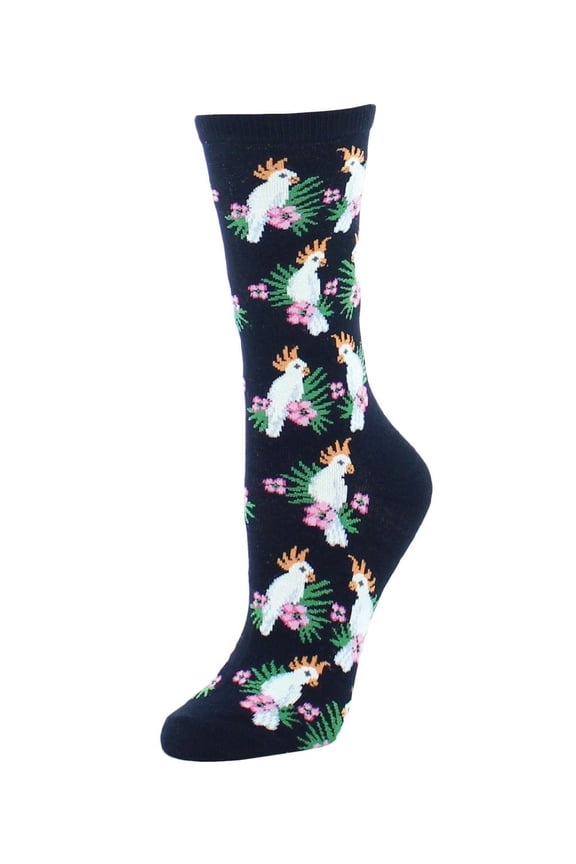 Cockatoo Bamboo Blend Crew Socks - Womens - Female, One Size, Black