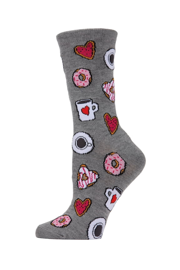 Coffee and Donuts Bamboo Blend Crew Socks - Mens - Male