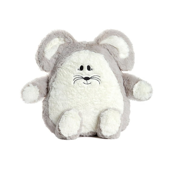 MeMoi Cozy Buddies Stuffed Bunny with Matching Striped Sock, One Size, Gray
