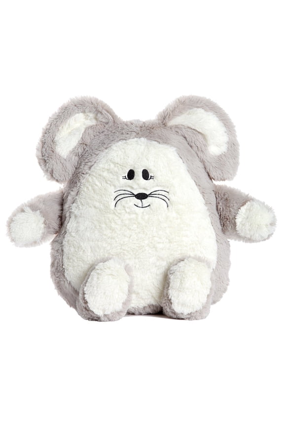 Cozy Buddies Stuffed Bunny with Matching Striped Sock, One Size, Gray