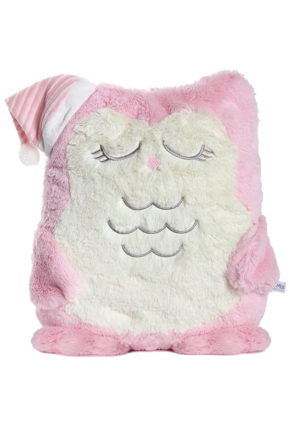 Cozy Buddies Stuffed Owl with Matching Heart Sock, One Size, Pink