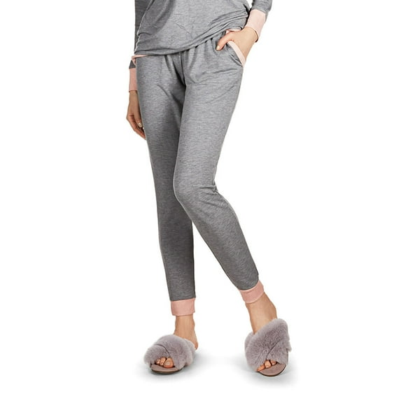 MeMoi Women's All Day Lounge Soft Lightweight Jogger Pants - Womens - Female (Large, Gray Heather)