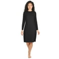 thumbnail image 1 of MeMoi Women's Bonded Long Sleeve Slip Dress - Womens - Female, 1 of 6