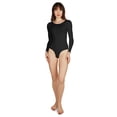 thumbnail image 1 of MeMoi Women's Bonded Long Sleeve Bodysuit - Womens - Female, 1 of 6