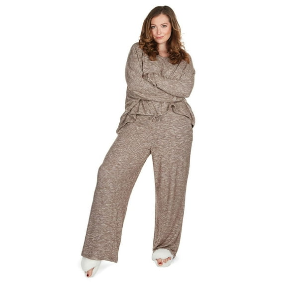 MeMoi Women's Hacci Wide Leg Soft Lightweight Lounge Pants - Womens - Female