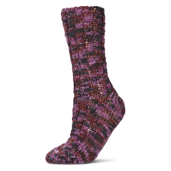 MeMoi Color Bunch Chunky Knit Boot Socks - Womens - Female (One Size, Purple)