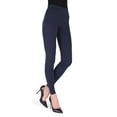 thumbnail image 1 of MeMoi Women's Comfort Cotton Blend Lightweight Leggings - Womens - Female (Large/X-Large, Navy), 1 of 7