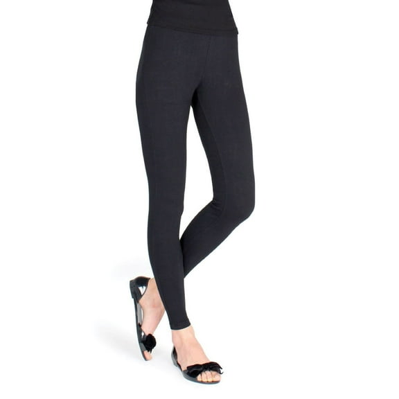 MeMoi Women's Comfort Cotton Blend Lightweight Leggings - Womens - Female (Medium/Large, Dark Gray Heather)