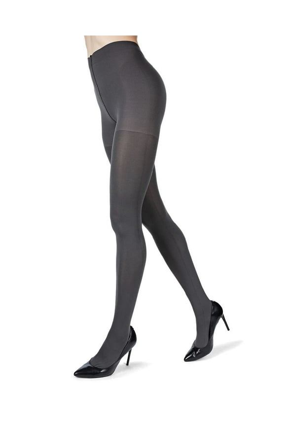 Completely Opaque Control Top Tights - Womens - Female (Small/Medium, Gray)