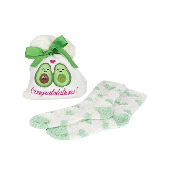 MeMoi Congratulations Cozy Sock & Gift Bag Set | Socks By MeMoi One Size / Ivory