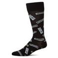 thumbnail image 1 of MeMoi Control Center Remote Men's Bamboo Blend Crew Socks - Mens - Male, 10-13, Black, 1 of 10