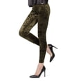 thumbnail image 1 of MeMoi Crushed Velvet Stretch Leggings - Womens - Female (Small/Medium, Blush Pink), 1 of 6